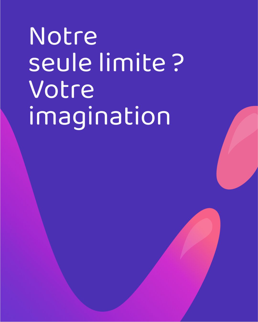 Affiche Vekto « Notre seule limite ? Votre imagination » — affichage urbain, Lorient (création Pois Chiche Design)