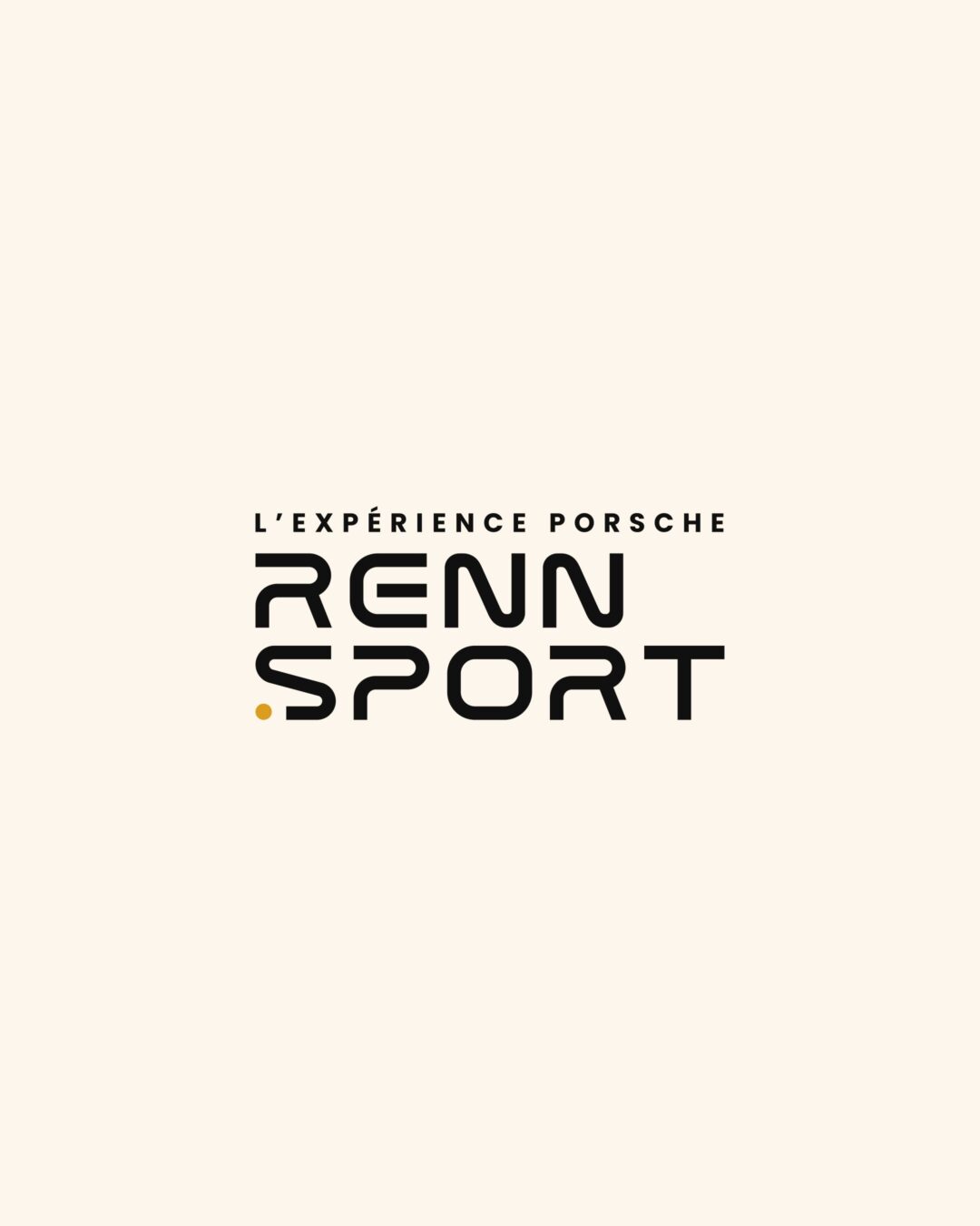 Logotype Rennsport, identité visuelle réalisée par l’agence Pois Chiche Design à Lorient pour l’événement Porsche.