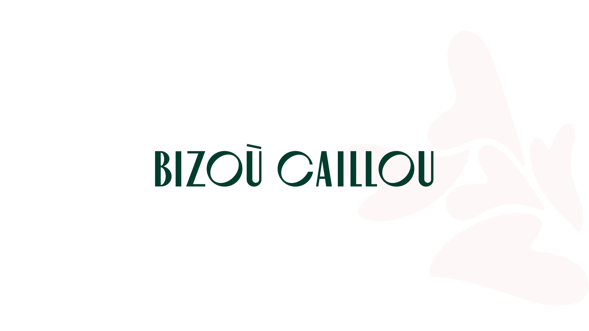 Logotype horizontal de Bizou Caillou, bijouterie à Ploemeur – identité visuelle et direction artistique signées Pois Chiche Design à Lorient.