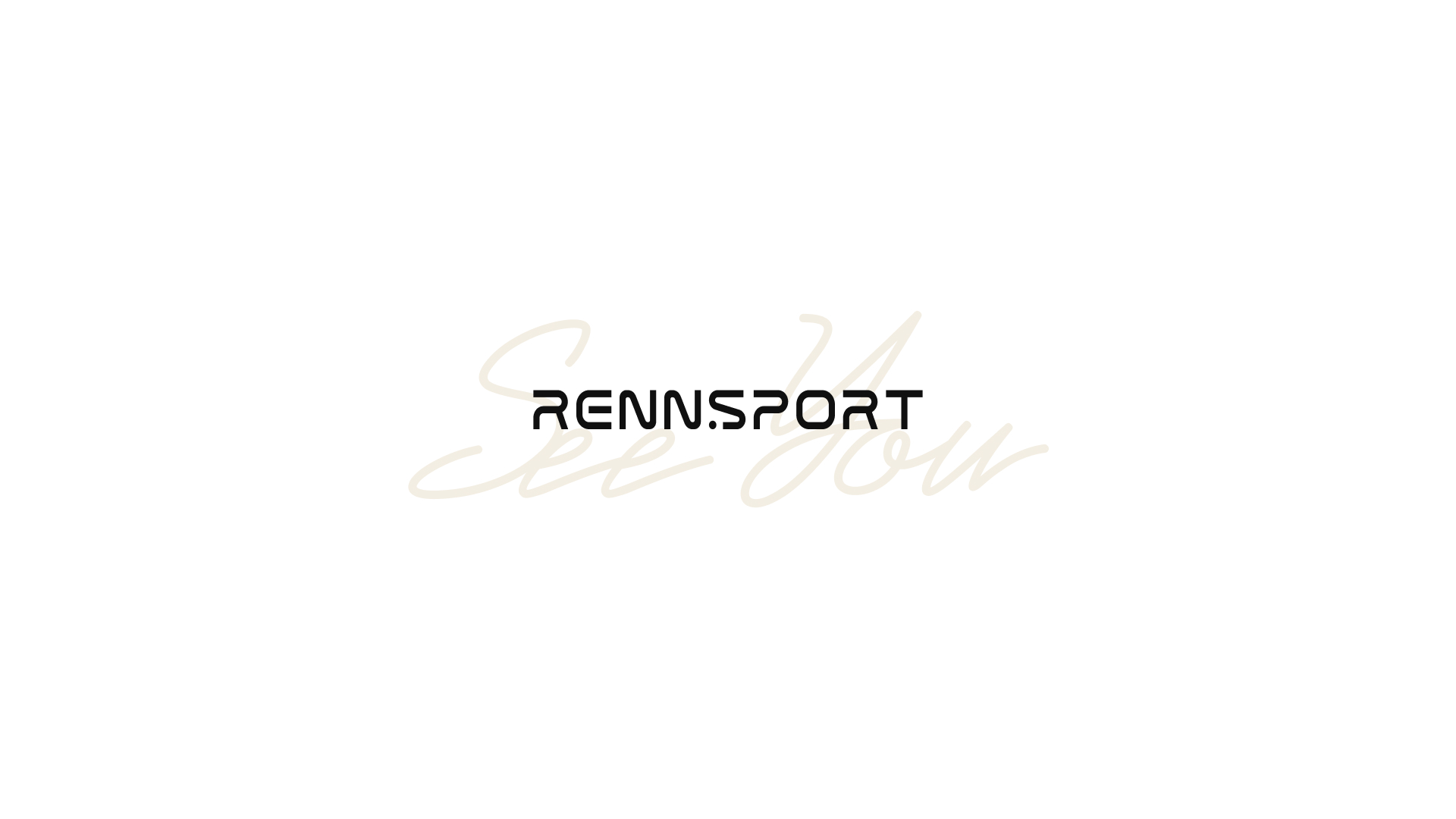 Signature visuelle “See You” du projet Rennsport, design typographique et identité visuelle réalisés par Pois Chiche Design à Lorient pour Porsche.