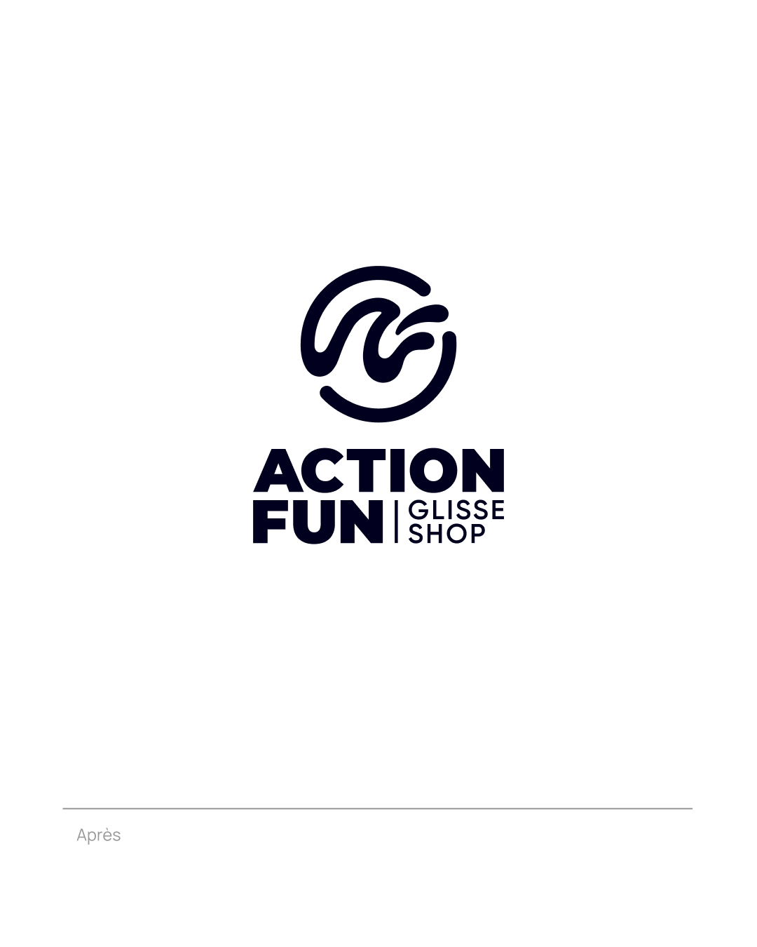 Nouveau logotype Action Fun créé lors de la refonte de l’identité visuelle