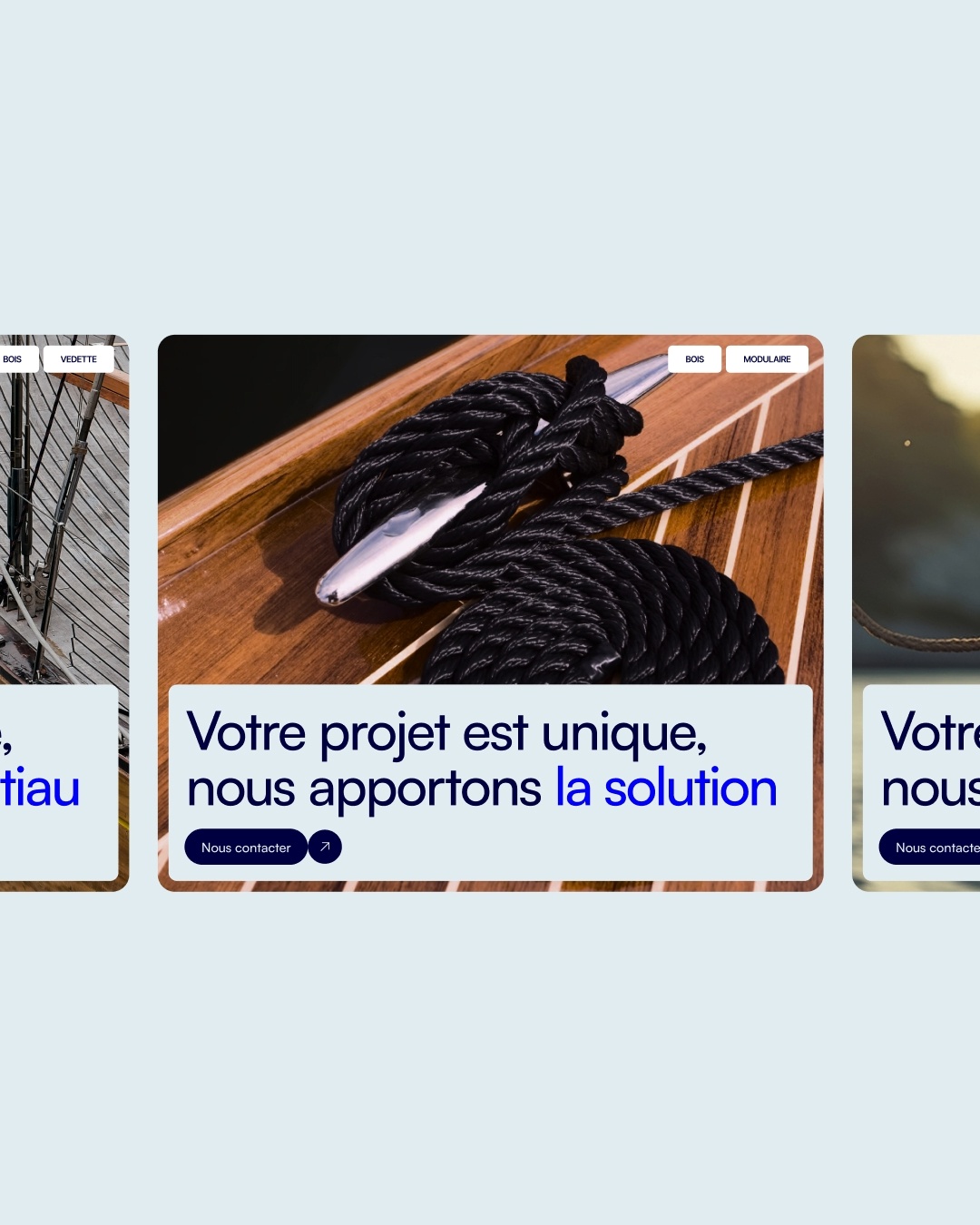 Site web Sailwood menuiserie et chantier naval Lorient