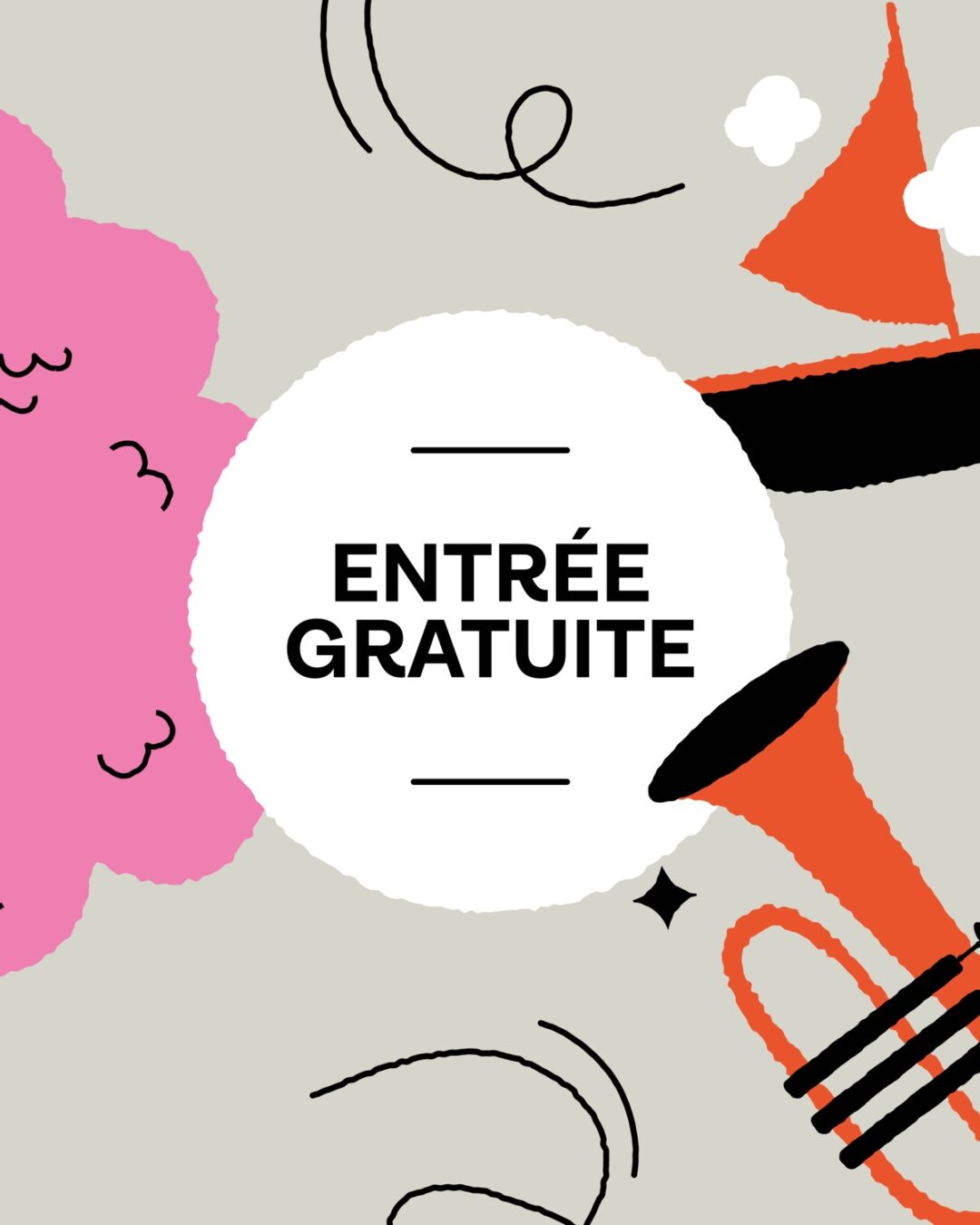 Déclinaison graphique annonçant l’entrée gratuite au Forum de la vie associative de Vannes